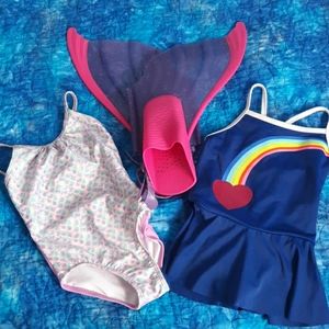 (2) Lightly used Girl's Swim Size 4